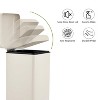 30 Liter (8 Gallon) Stainless Steel Kitchen Trash Can with Soft Close Lid, Foot Pedal - 2 of 4