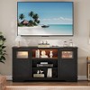 Whizmax Farmhouse TV Stand, Entertainment Center for 65 " Televisions, TV Console with Storage Cabinets and Open Shelves, TV Cabinet for Living Room - 2 of 4