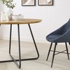 Okak Modern Wood Curved X-Base Round Dining Table Minimalist Style Ready-to-Assemble - 2 of 4
