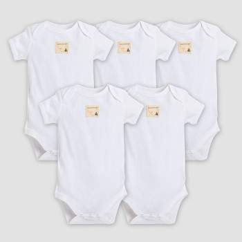 Burt's Bees Baby® Organic Cotton 5pk Short Sleeve Bodysuit - Cloud