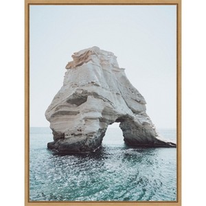 Amanti Art Rock of Solitude Milos by Bella Eve Canvas Wall Art Print Framed - 1 of 4