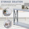 NicBex Narrow Console Table with X Design,Stylish Minimalist Entryway Table with 1 Open Bottom Storage Shelf,Modern Couch Table for Living Room,Gray - 4 of 4