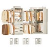Aheaplus Closet Organizer System with 6 Hanging Rods and Drawers, Freestanding Closet System with Shelves - 2 of 4