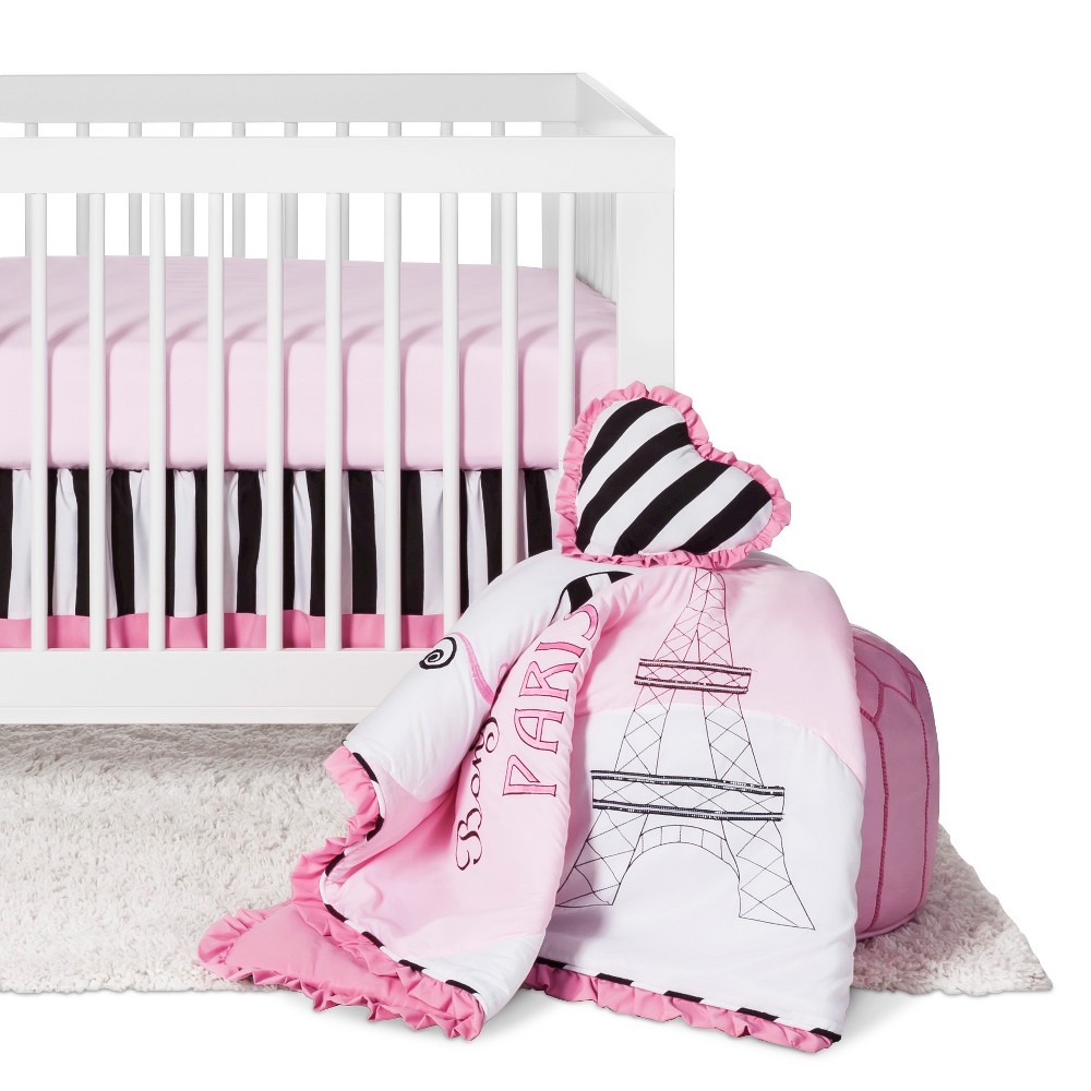 Sweet Jojo Designs Paris 11pc Crib Bedding Set Pink