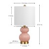 JONATHAN Y Daphne Contemporary Transitional Metal/Glass Ribbed Gourd LED Table Lamp - 4 of 4