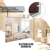 VYNXARIA 40"x30" Glossy Rectangular Wall-Mounted Beveled Bathroom Mirror,Square Angle Metal Frame Wall Mounted Bathroom Mirrors,White - 3 of 4