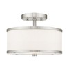 Livex Lighting Park Ridge 2 - Light Semi-Flush Mount in  Brushed Nickel - 2 of 4