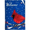 Cardinal Winter Burlap House Flag Welcome Bird 28" x 40" Briarwood Lane - 3 of 4