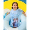 Disney Frozen Kids Toddler Girl 3pcs Elsa And Anna Sunproof Ruffles Bikini Swimsuit with Cover-up Set Swimwear Sets - 4 of 4