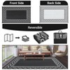 Outdoor Rug - Waterproof Picnic Mat, Non-Slip Camping Carpet for Beach, RV (Black) - 4 of 4