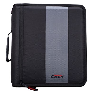 Case-It The Classic Zipper Binder - 2 Inch O-Rings - Multiple Pockets - 800 Sheet Capacity - Comes with Shoulder Strap