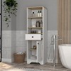 ORRD Light Oak Linen Cabinet with Drawer, 3-Shelf Bathroom Storage with Single Door, Modern Bedroom Organizer for Bathroom & Hallway - 2 of 4
