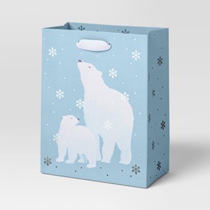 Christmas Festive Frost Cub Polar Bear on Blue - Wondershop™ - 1 of 3