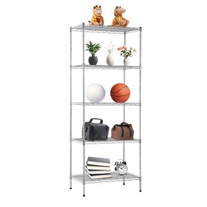 BestMassage 5-Tier Layer Rack Metal Shelf Commercial Storage Shelves Heavy Duty Metal Storage Shelves - 1 of 4