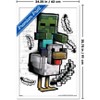 Trends International Minecraft: Metro Art - Chicken Jockey Framed Wall Poster Prints - 3 of 4