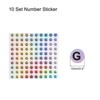 Unique Bargains Laser Capital Alphabet Round Self-Adhesive Reflective Letter Stickers 10 Pcs - 2 of 4