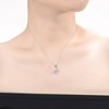 White gold plated with cubic zirconia starry cluster flower pendant necklace, featuring a radiant starry design for a touch of glamour and elegance - 2 of 3