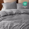 100% Washed Cotton Duvet Cover Minimalist Cotton Duvet Cover for All Seasons GentleSoft™ Plain Simple Bedding Set - 3 of 4