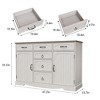 Sideboard Buffet Cabinet, Coffee Bar Table with Adjustable Shelves - 2 of 4