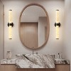 24" Spanish Natural Alabaster LED Wall Sconce Flush Mount Light - 3 of 4