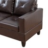 GlasFlength Sectional Sofas with Ottoman, Modern Large Modular Sectional Couch for Living Room, L Shape Upholstered Couch, Brown, 97"*66.5"*33" - 3 of 3