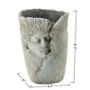 VisioGear 2Pcs Sleep Face Accent Planter, Modern Design for Indoor and Outdoor Spaces, Antique Gray, 6.5"*6"*8.5" - 3 of 4