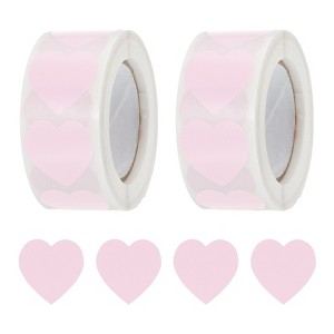 Unique Bargains Self-Adhesive Heart Decorations Sticker for Envelope Wedding 1000 Pcs - 1 of 4