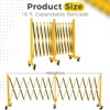 Expandable Barricade Gate Metal with Wheels, Folding Portable Security Barrier, Retractable Traffic Fence for Road Construction, Garage - 2 of 4