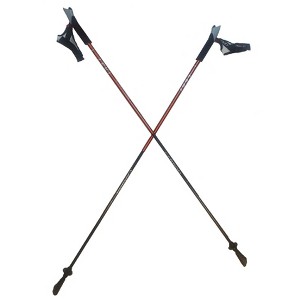LEKI Nordic Walking Ultra Carbon Alpine Trekking Poles 115cm/46in Orange - 1 of 4