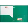 JAM 6pk Heavy Duty 3 Hole Punch 2 Pocket School Presentation Paper Folder Green: Stationery, 100 Sheet Capacity - 3 of 4