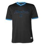 MLB Miami Marlins Men's Short Sleeve V-Neck Jersey