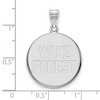 Black Bow Jewelry 14k White Gold Wake Forest Demon Deacons NCAA Large Pendant - 2 of 3