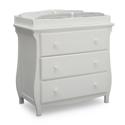 delta children emerson 3 drawer dresser with changing top