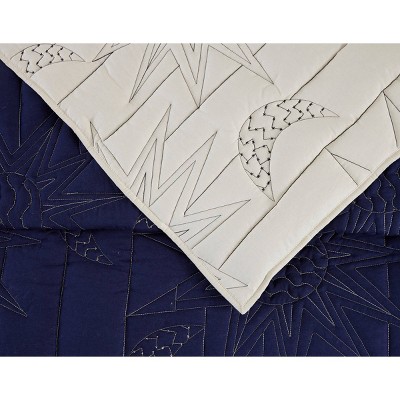 Sun and Moon Natural Cotton Twin Quilt Set