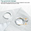 PiccoCasa Linen Textured Look Grommet Top Noise Reduce Blackout Curtains 2 Pcs - 3 of 3