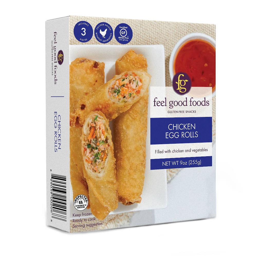 UPC 899039002068 product image for Feel Good Foods Frozen Chicken Egg Rolls - 9oz | upcitemdb.com