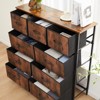 Fontoi Dressers, Tall Dresser with Wood Top, Storage Tower for Bedroom Entryway Hallway, Brown, 11.8"*39.37"*39.37" - 3 of 4