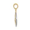 Black Bow Jewelry 14k Yellow and White Gold 17mm 3D Sun and Moon Pendant - 2 of 4