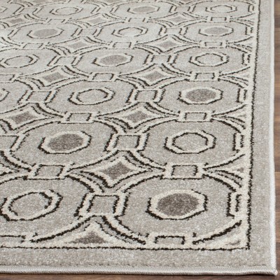 Amherst Light Grey/Ivory 7' Square Easy-Care Area Rug