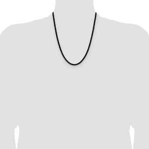 Chisel Stainless Steel Polished Black IP-plated 4mm 22" Flat Box Chain Necklace - 1 of 4