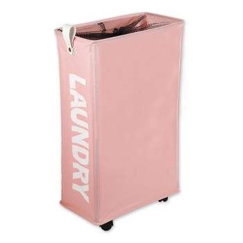 Unique Bargains Laundry Hamper with Wheels with Handle 27" Tall 1 Pc