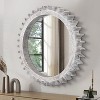 VYNXARIA Decorative Wall Mirrors - 42 Inch Vintage Gear Shape Round Mirror for Bathroom, Living Room, Entryway, Antique White Washed - 2 of 4