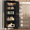 Tall Kitchen Pantry Cabinet, 5 Tier Food Storage Cabinet with 4 Doors and Adjustable Shelves for Kitchen, Dining Room, Bathroom - 4 of 4