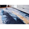 HomeRoots 8' X 11' Blue and Yellow Abstract Printed Washable Non Skid Area Rug - 2 of 4