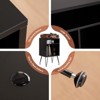 Lirago,Record Player Stand with Storage-Engineered Wood Table for Vinyl Records & Accessories,Black - 3 of 4