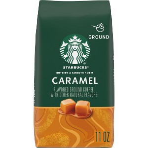 Starbucks Light Roast Ground Coffee—Caramel Flavored Coffee—Naturally Flavored—100% Arabica 1 bag (11 oz) - 1 of 4