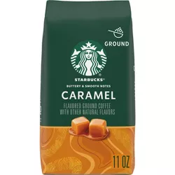 Starbucks Light Roast Ground Coffee—Caramel Flavored Coffee—Naturally Flavored—100% Arabica 1 bag (11 oz)