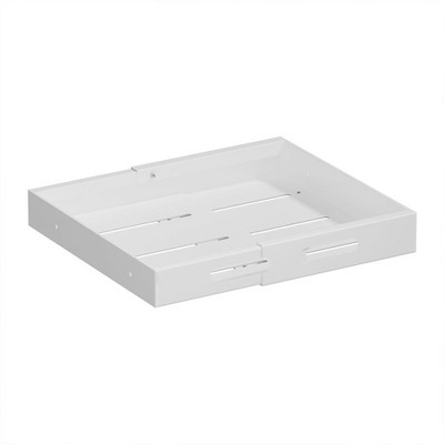 GustoWave Pull Out Cabinet Organizer, Extendable Slide Out Drawers Adjustable Width 34cm to 50cm,for Cupboard Bathroom(White)
