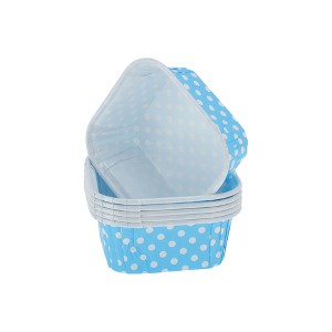 Unique Bargains Cupcake Liners Pattern Square Cup Disposable Laminated Paper 3.35"x3.35"x1.38" 50 Pcs - 1 of 4