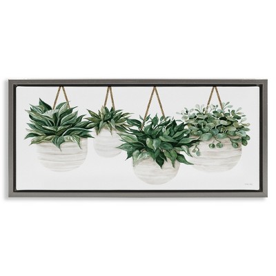 Stupell Industries Hanging Planters House Plants, 31" x 14"